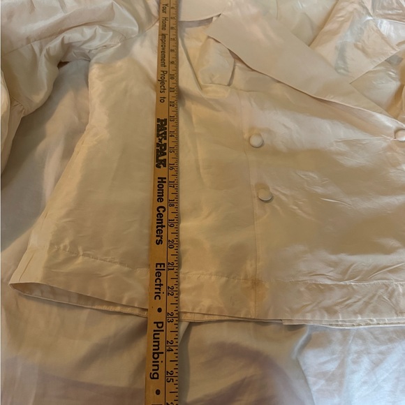 Rickie Freeman Teri Jon Ivory 100% Silk Bell Sleeve Jacket 18W - Picture 8 of 8